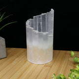 Selenite Candle Holder - Spiral Bars from Morocco