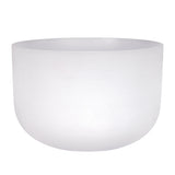 18" Frosted Quartz Sound Bowl - F Note - Aligns Heart Chakra
