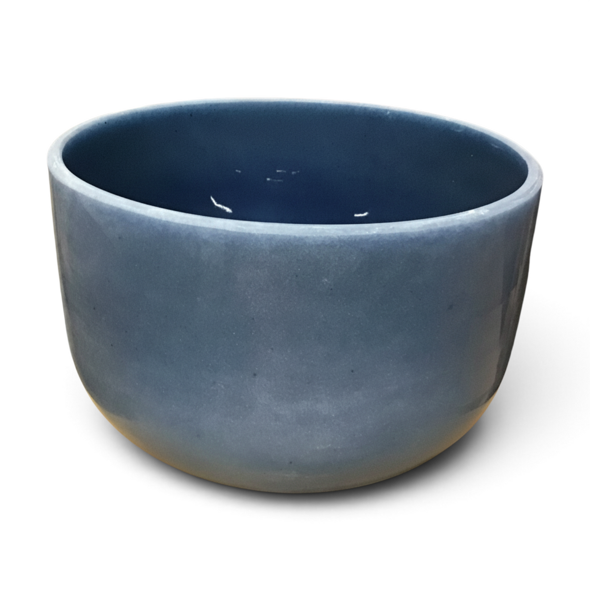 Rare Earth Gallery 10-inch blue kyanite gem-infused quartz singing bowl tuned to note B at 440Hz