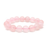 Rose Quartz Beaded Bracelet 12mm Rounds