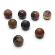 Rare Earth Gallery collection of polished carnelian and banded sardonyx spheres in various earthy tones
