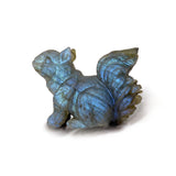 Labradorite Carving - Squirl with Blue Flash