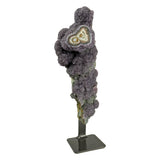 Amethyst Druze Geode on A Fitted Spiral Stand - Bulbs Of Crystals