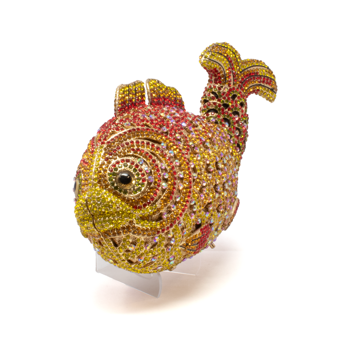 Fish Crystal Purse with Chain - Warm Hues