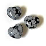 Snowflake Obsidian Puffy Heart (Singles)