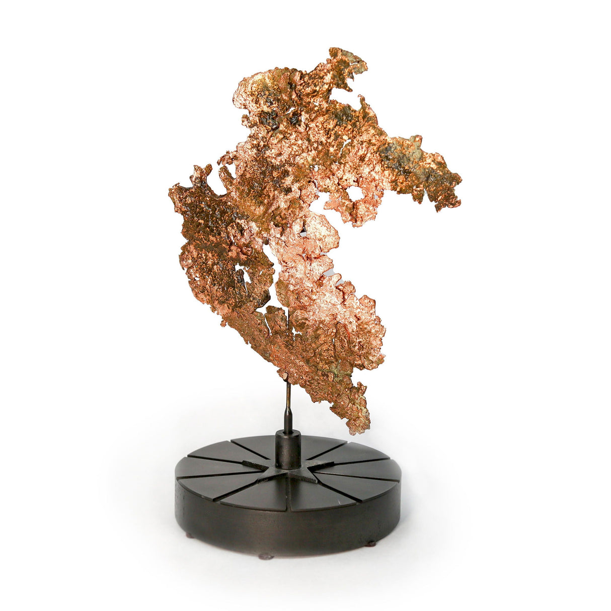Michigan Copper With Moss Green Inclusions On Custom Radiant Star Stand