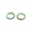Rare Earth Gallery New Jade serpentine gemstone rings in a smooth band style with pale green translucent tones.