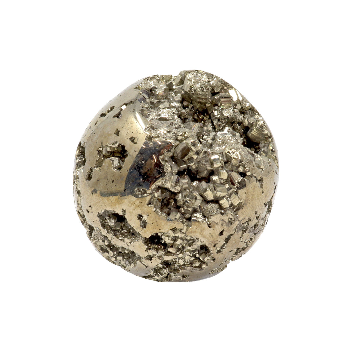 Peruvian Pyrite Sphere on Lucite Ring Stand