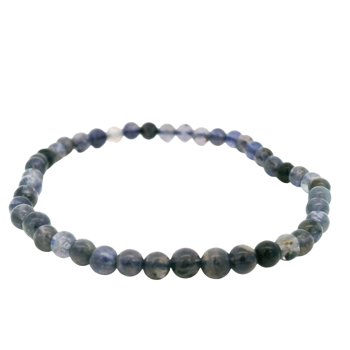 Iolite Beaded Bracelet - 4mm Round