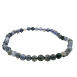 Iolite Beaded Bracelet - 4mm Round