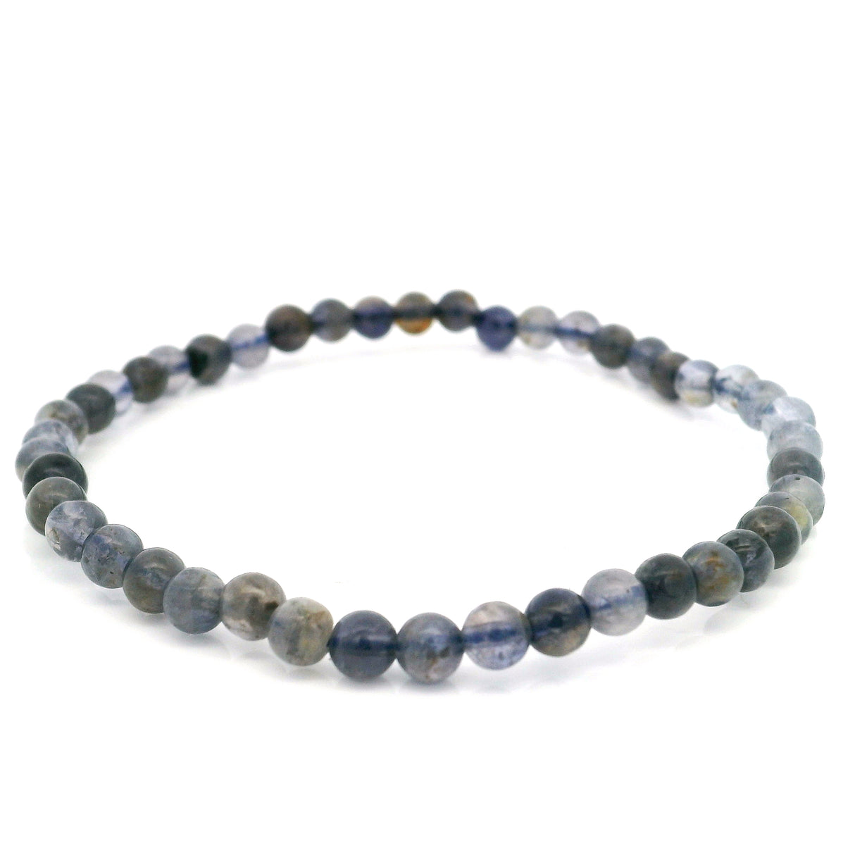 Iolite Beaded Bracelet - 4mm Round