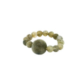 4.5mm Gemstone Beaded Ring with 10mm Round Focal