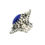 Lapis Lazuli Designer Ring with Oval Cabochon