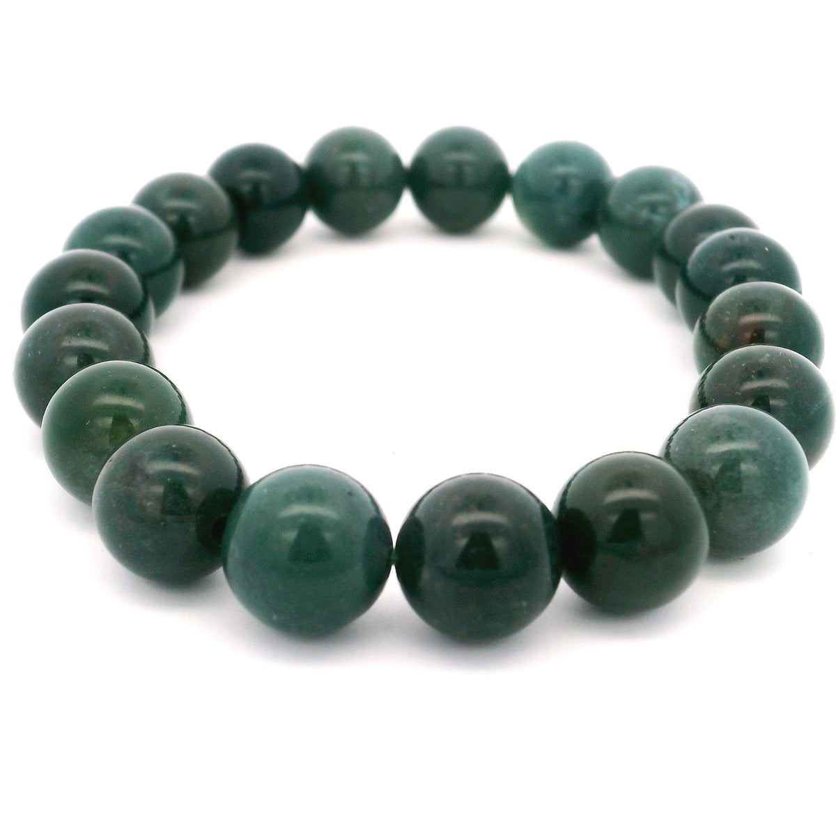 10mm Polished Gemstone Beaded Bracelet