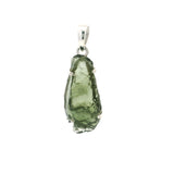 Moldavite Pendant - Prong Set Rough Freeform Specimen