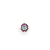 Faceted Mystic Topaz Pendant - 6mm Round Prong Set