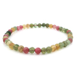 Multi Tourmaline Beaded Bracelet - 4-4.5 mm Round