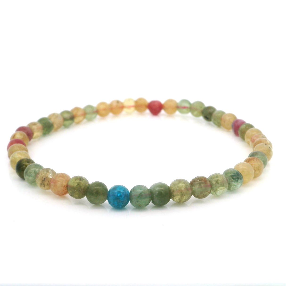 Multi Tourmaline Beaded Bracelet - 4-4.5 mm Round