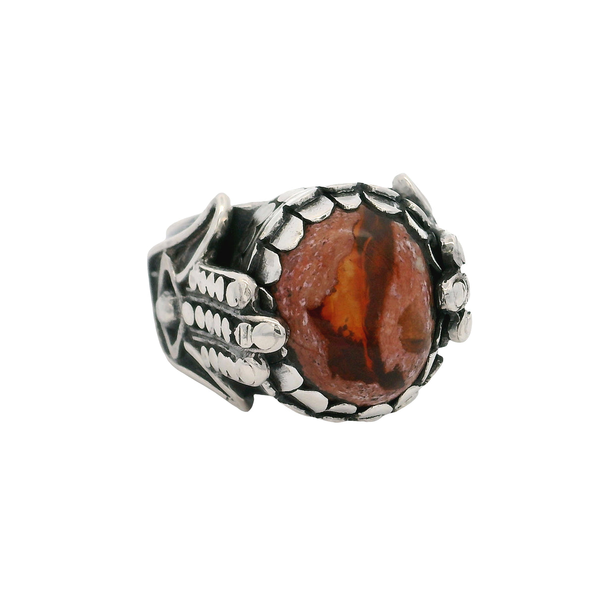 Mexican Fire Opal on Hand of Fatima Band