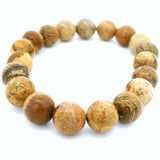10mm Polished Gemstone Beaded Bracelet