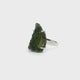 Moldavite Ring - Arizona Shaped Freeform Prong Set in 925 Sterling Silver sz6