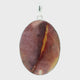 Rose Faceted Mookaite Pendant - Oval (2") Simple Bezel Set