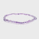 Amethyst Beaded Bracelet 3mm Faceted Rounds