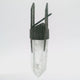 Quartz Crystal Point Pendant in Lantern Bezel Set Oxidized 925 Sterling Silver & H Bridge Bail Design - Organic Shape
