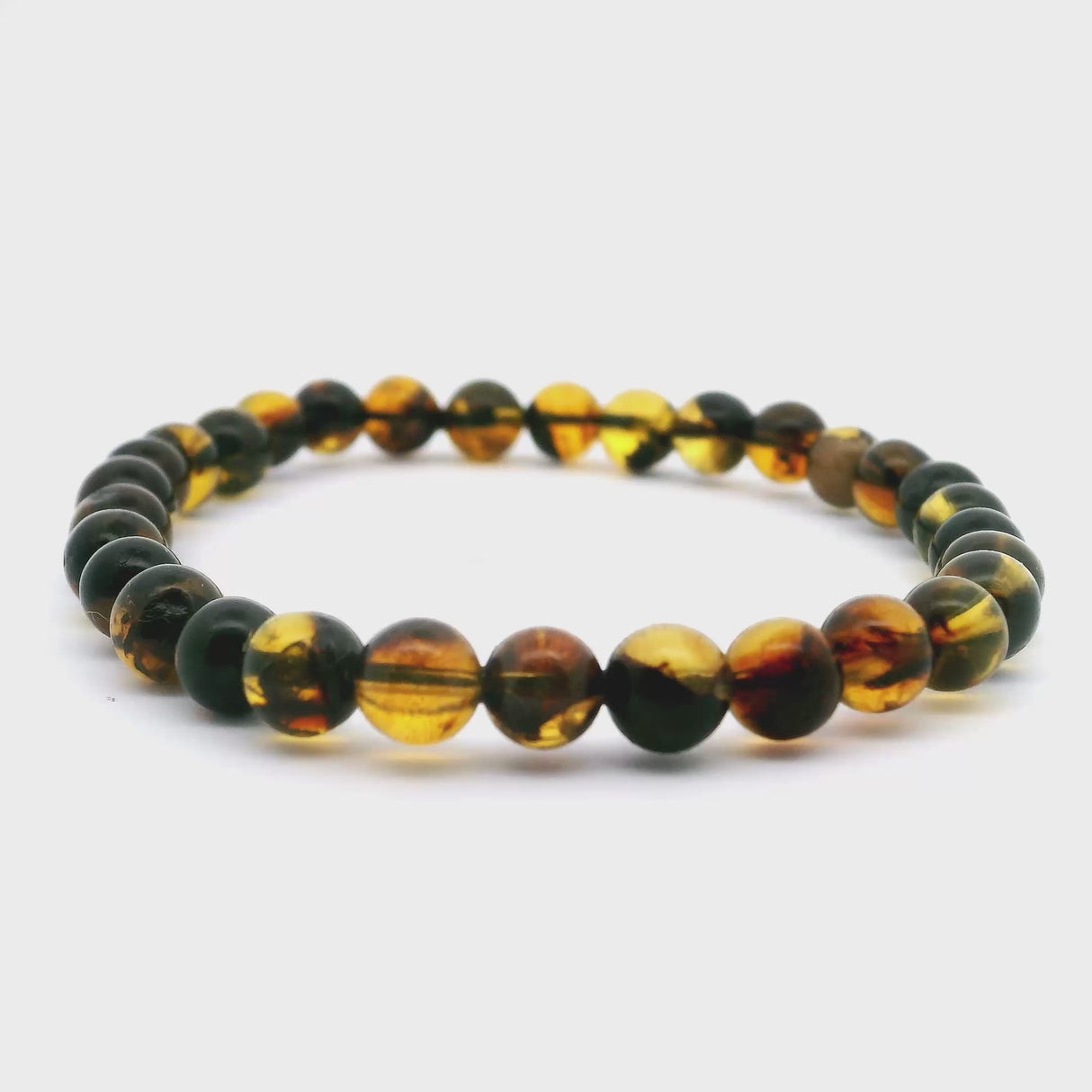 Amber Beaded Bracelet 6mm Rounds