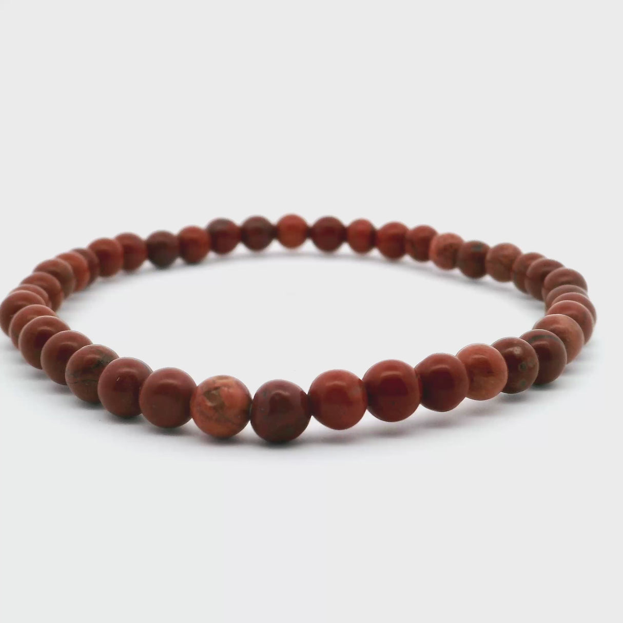 Red Jasper Beaded Bracelet 4.5mm Rounds