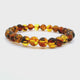 Amber Beaded Bracelet 6mm-8mm Rounds