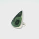 Kambaba Jasper Ring - Rounded Triangle Cabochon Bezel Set in 925 Sterling Silver szAdj
