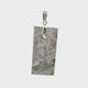 Muonionalusta Meteorite Pendant -Rhodium Plated with Pave Cz in Pinch Bail