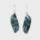 Pietersite Dangle Earrings - S-Shaped Cabochon Prong Set in 925 Sterling Silver
