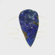 Azurite Druze Specimen Classic Large Double Row Open Back Silver Cuff - Simple Bezel Set - Teardrop