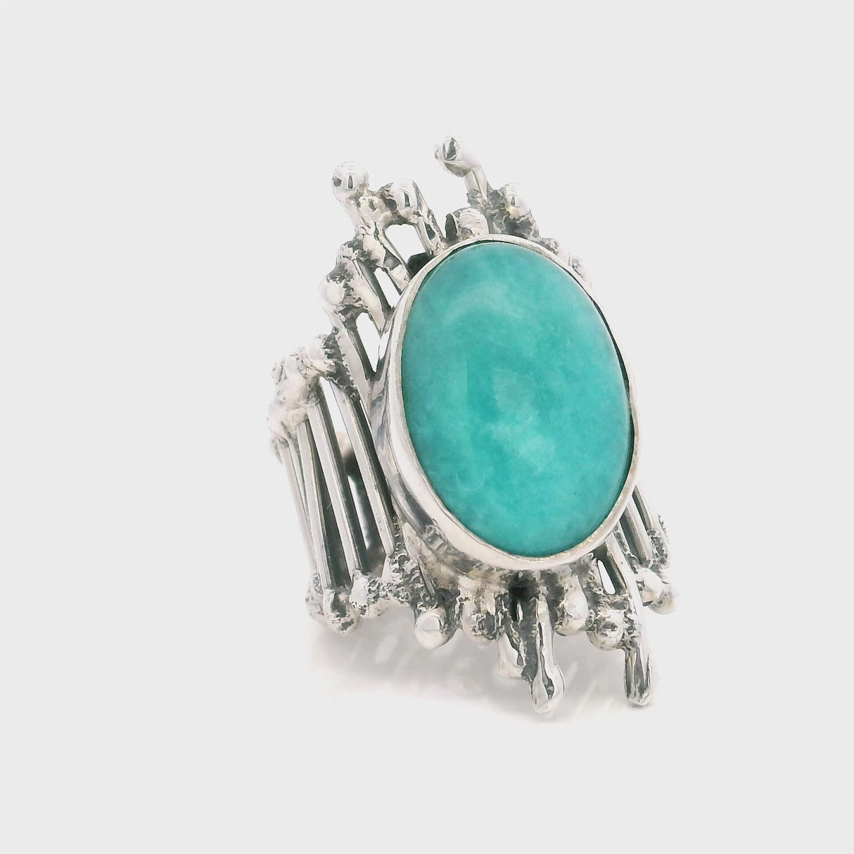 Amazonite Vine Roots Designer - Oval Cabochon