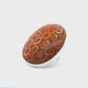 Fossilized Coral Stone Ring - Red Oval - Adjustable Size
