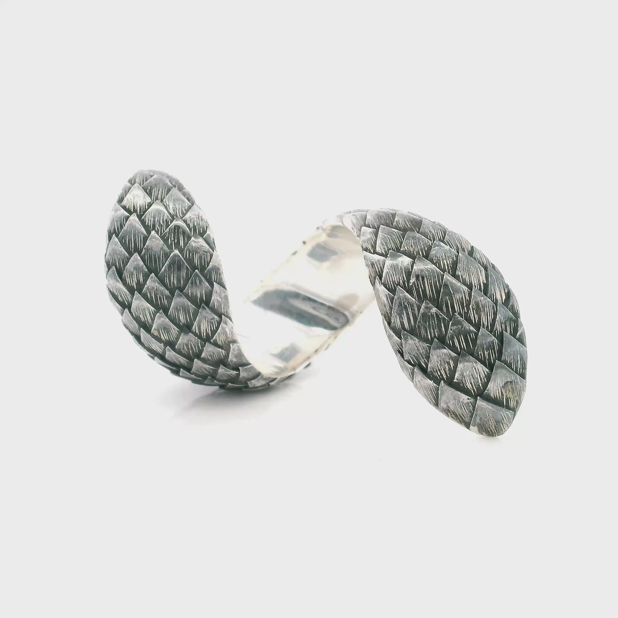 Sterling Silver Ring - Wrap Around Snake Texture