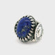 Lapis Lazuli Ring on Valhalla Band - Oval Cabochon