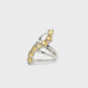 Citrine Ring - 7 Faceted Rounds in S-Shaped Design on Triple Band Prong Set in 925 Sterling Silver sz6