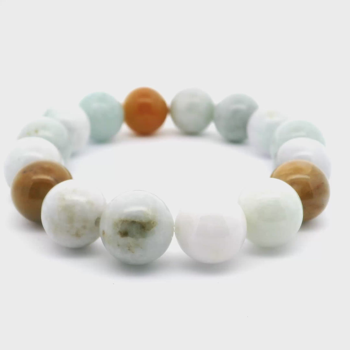 Jade Beaded Bracelet 12mm-14mm Rounds