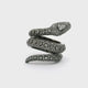 Nano Stone Ring - Gold Snake with Light & Dark Pink Nano Stones in Gold Vermeil over 925 Sterling Silver sz7