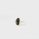 Mexican Fire Agate Ring - D-Shaped Freeform Nugget with Green Internal Bubbles Bezel Set in Simple 925 Sterling Silver sz5
