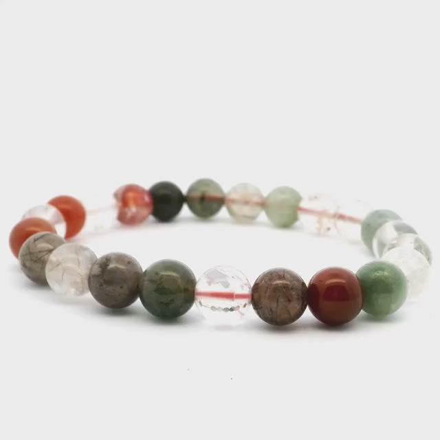 Mixed Rutile Quartz Beaded Bracelet - 8mm Rounds