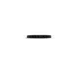Rare Earth Gallery 2mm titanium ring with black IP plating and a half-band of sparkling black cubic zirconia stones.