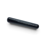 Rare Earth Gallery polished black tourmaline massage wand with a smooth cylindrical shape for therapeutic use