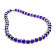 Rare Earth Gallery crystal necklace featuring faceted deep blue beads and sparkling silver spacers.