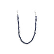 Rare Earth Gallery blue sapphire beaded bracelet featuring faceted stones and silver adjustable lobster clasps.