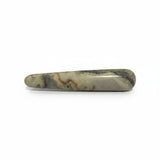 Rare Earth Gallery yellow Crazy Lace Agate massage wand with smooth polished surface and intricate swirling patterns
