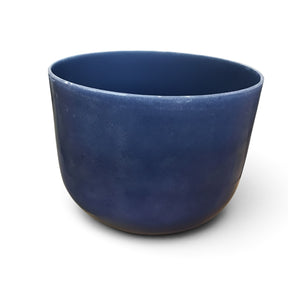 Rare Earth Gallery 10-inch lapis lazuli gem-infused quartz singing bowl tuned to note D at 440 Hz